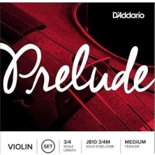 D'Addario Daddario J81034 Prelude Medium 3/4 Keman Teli Takım