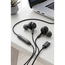 Giyitec Type-C Kablolu Kulak Içi Kulaklık - Dahili Mikrofon, Ses Kontrol Kumandası ve Ergonomik Tasarım (Siyah)