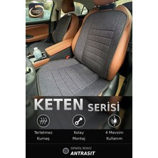 Mısırlı Grup Ford Focus (2020-2025) Ön ve Arka Koltuk Terletmez Dolgulu Keten Koltuk Minder / Kılıf Set