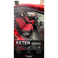 Mısırlı Grup Fiat Egea Sedan (2020-2026) Ön ve Arka Koltuk Terletmez Dolgulu Keten Koltuk Minder / Kılıf Set