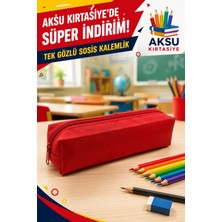 Marvielle Geniş Iç Hacimli Tek Gözlü Fermuarlı Renkli Okul Kalemliği - Kalem Kutusu