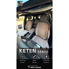 Mısırlı Grup Land Rover Defender (2020-2026) Ön ve Arka Koltuk Terletmez Dolgulu Keten Koltuk Minder / Kılıf Set