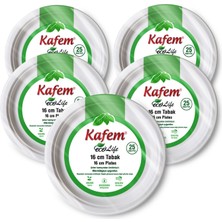 Kafem Ekolojik Karton Tabak 16 cm 25 Li x 5 Paket