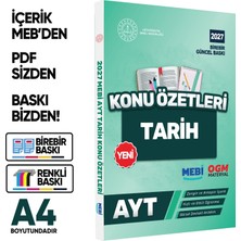 Karakutu Yayınları 2027 YKS-AYT MEBİ-OGM Tarih Pratik Konu Özet Kitabı RENKLİ A4 Boyut Görsel Destekli BASKI ÜCRETİ