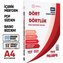 Karakutu Yayınları 2027 YKS-TYT MEBİ-OGM Dört Dörtlük Felsefe Pekiştirme Testi Renkli Soru Bankası BASKI ÜCRETİ