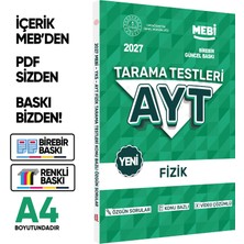 Karakutu Yayınları 2027 Yks-Ayt Mebi-Ogm Fizik Özgün Tarama Testleri Kitabı A4 Boyut Renkli Görsel Baskı Ücreti