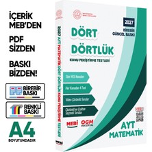 Karakutu Yayınları 2027 YKS-AYT MEBİ-OGM Dört Dörtlük Matematik Pekiştirme Testi A4 Renkli Soru Bankası BASKI ÜCRETİ