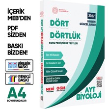 Karakutu Yayınları 2027 Yks-Ayt Mebi-Ogm Dört Dörtlük Biyojoloji Pekiştirme Testi A4 Renkli Soru Bankası Video Çözümlü