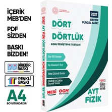 Karakutu Yayınları 2027 YKS-AYT MEBİ-OGM Dört Dörtlük Fizik Pekiştirme Testi A4 Renkli Soru Bankası BASKI ÜCRETİ