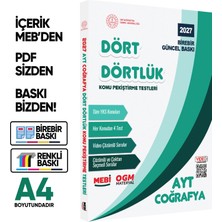 Karakutu Yayınları 2027 YKS-AYT MEBİ-OGM Dört Dörtlük Coğrafya Pekiştirme Testi A4 Renkli Soru Bankası BASKI ÜCRETİ