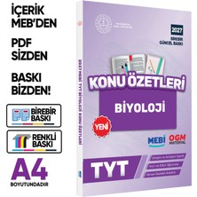 Karakutu Yayınları 2027 YKS-TYT MEBİ-OGM Biyoloji Pratik Konu Özet Kitabı RENKLİ A4 Boyut Görsel Destekli BASKI ÜCRETİ