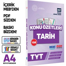 Karakutu Yayınları 2027 YKS-TYT MEBİ-OGM Tarih Pratik Konu Özet Kitabı RENKLİ A4 Boyut Görsel Destekli BASKI ÜCRETİ