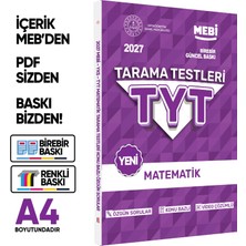 Karakutu Yayınları 2027 Yks-Tyt Mebi-Ogm Matematik Özgün Tarama Testleri Kitabı A4 Boyut Renkli Görsel Baskı Ücreti