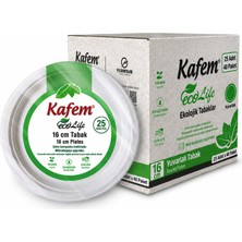 Kafem Ekolojik Karton Tabak 16 cm 25 Li x 40 Paket (Koli)