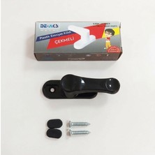 Bijutek Pvc Pimapen Pencere Cam Balkon Kapısı Güvenli Emniyet Kilidi Çocuk Emniyet Mandalı Siyah (Plastik) 1 Adet