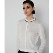 Machka Inci ve Strass Taş Işlemeli Hırka MS1260050005018