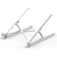 Bix Saiji X1 Beyaz Alüminyum Notebook Laptop Standı Uyumlu Hafif ve Taşınabilir