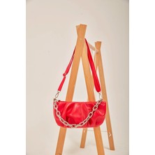 Moom Bag Zincir Detaylı Askılı Yumuşak Omuz Çantası