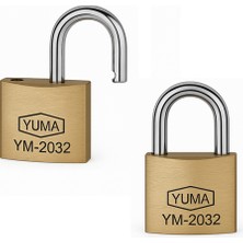 Caftra Yuma YM2032 Sarı Kaplama Pirinç Asma Kilit 32 mm
