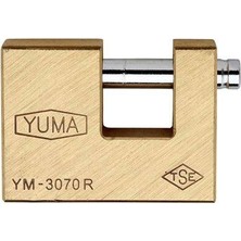 Caftra Yuma YM3070 Pirinç Gövde Kayar Milli Asma Kilit 70 mm