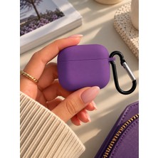 bbtech Airpods 4 / 5 Uyumlu Sert Silikon Kılıf, Kadife Iç Yüzeyli, Askı Aparatlı Koruyucu Kılıf