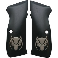 Makgrips Cz 75 A Kurt Figürlü Beyaz Metal Arma Siyah Pleksi Tabanca Kabzesi