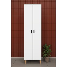 Asra Trend Modern 2 Kapaklı Çok Amaçlı Mutfak Banyo Dolabı %100 MDF Erzak Kiler Dolabı FD03