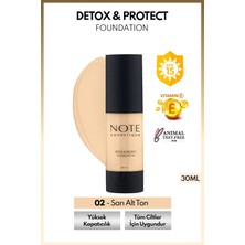 Detox & Protect Foundation Spf 15 Yoğun Kapatıcı Saten Bitişli Fondöten - 02 Natural Beige