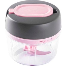Tantitoni Füme Pembe Küçük Pratik Doğrayıcı 400 ml