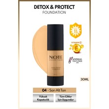 Detox & Protect Foundation Spf 15 Yoğun Kapatıcı Saten Bitişli Fondöten - 04 Sand