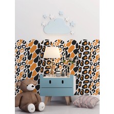 S Digital Modern Safari Leopar Desenli Duvar Dekoru - Bebek Odası Kendinden Yapışkanlı Sticker Duvar Paneli