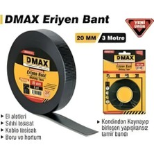Bijutek Dmax Kendinden Eriyen Birleştirici Bant Profesyonel Eriyen Bant Yapışkansız Tamir Bandı 20MM x 3m