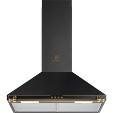 Electrolux EFC226R Ankastre Davlumbaz, Rustik Model, Duvar Tipi, Siyah Renk, 60 cm