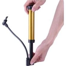Neler Geldi Neler Bisiklet Pompası Gold Renkli 20 CM Ergonomik Hava Pompası Iğne Hediyeli Pratik Kullanım