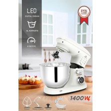 Torima Stand Mikser Hamur Yoğurma Makinesi Dijital Göstergeli 5L 1400W TMK-1400DT Beyaz