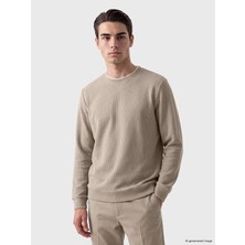 Lc Waikiki Yeni Sezon Bej Bisiklet Yaka Erkek Sweatshirt