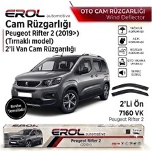 Erol Otomotiv Peugeot Rifter (2019>) (Tırnaklı Model) 2'li Ön Mugen Cam Rüzgarlığı