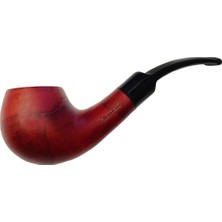 Marvielle 9 mm Kırmızı Sandalwood Eğimli Sap Ahşap RD37 - Pipo