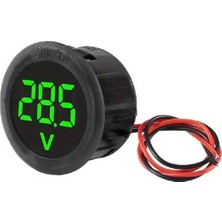 Marvielle Dijital Voltmetre Dc 4-100V Yeşil Led, Araç ve Tekne Için Güç Göstergesi - Ölçüm Cihazı