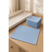 Ponchik Babies Ponchik % 100 Pamuk Bebe Mavi 4 Katlı Müslin Bebek Ağız Mendili – 10’lu Paket (25X25 Cm)