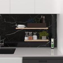 Asra Trend Modern 2'li Uçan Raf Çok Amaçlı Duvar Rafı Organizer %100 MDF Kitaplık Mutfak Banyo Rafı DRF01