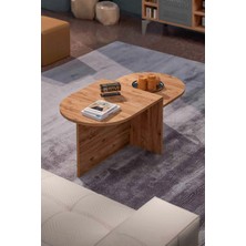 Quattro Home Kademeli Oval Orta Sehpa Kahverengi