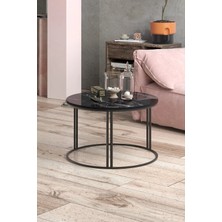 Quattro Home Siyah Orta Sehpa 70 cm