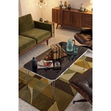 Quattro Home Gümüş Detaylı Modern Orta Sehpa