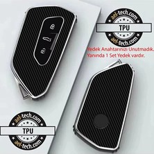 Ael-Tech 5D Karbon Görünümlü TPU Koruyucu Kaplama 2li Set 2025 Cupra Modelleri Anahtar Uyumlu