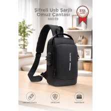 Torima Omuz Çantası Şifreli Usb Şarjlı Günlük Çanta 88039 Siyah
