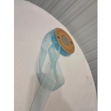 Quattro Home Yazılı Şeffaf Mavi Kurdele - 20 Metre 2.5 cm Genişlik
