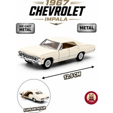 Giffy Oyuncak 1967 Chevrolet Impala 1:43 Die Cast Metal Model Araba 12,5 cm Açılır Kapılı Koleksiyonluk Klasik Araba Koleksiyonluk Hediyelik Oyuncak