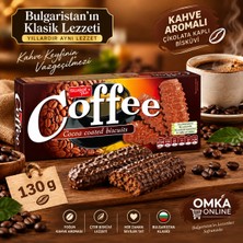 Omka Coffee Kahve Aromalı Çikolata Kaplı Bisküvi 130 G – Bulgaristan Atıştırmalığı