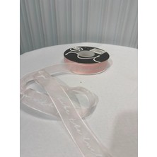 Quattro Home Yazılı Şeffaf Kurdele - Gül Kurusu Rengi